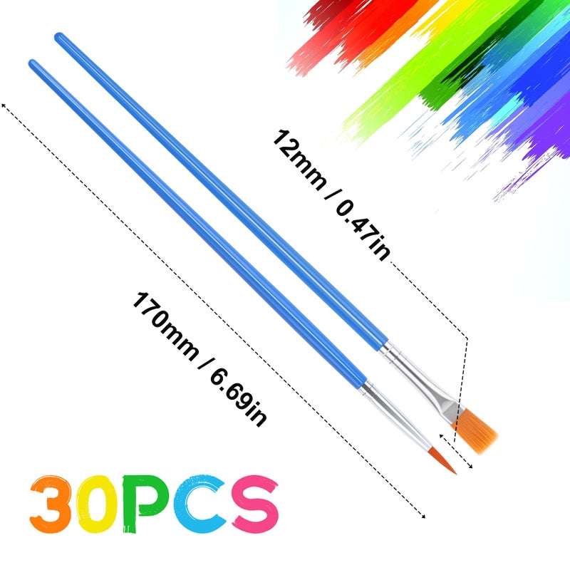 UPINS 30 Pcs Paint Brushes, Small Brush Bulk for Detail Painting - Image 2